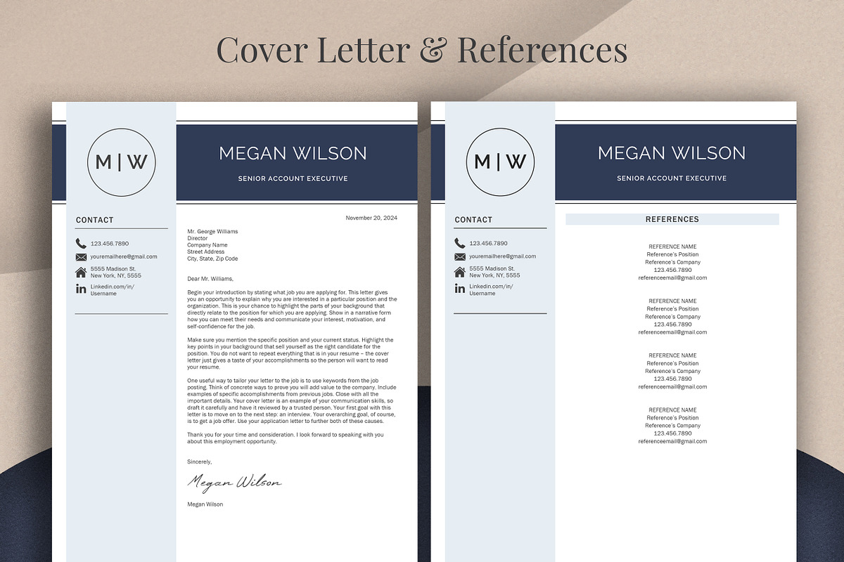 Resume Template | CV + Cover Letter, a Resume Template by Klamp Studio (Photo 5 of 9)