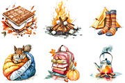 Autumn Camping Trip Clipart, an Illustration by DreamArtGraphic (Thumbnail 3 of 4)
