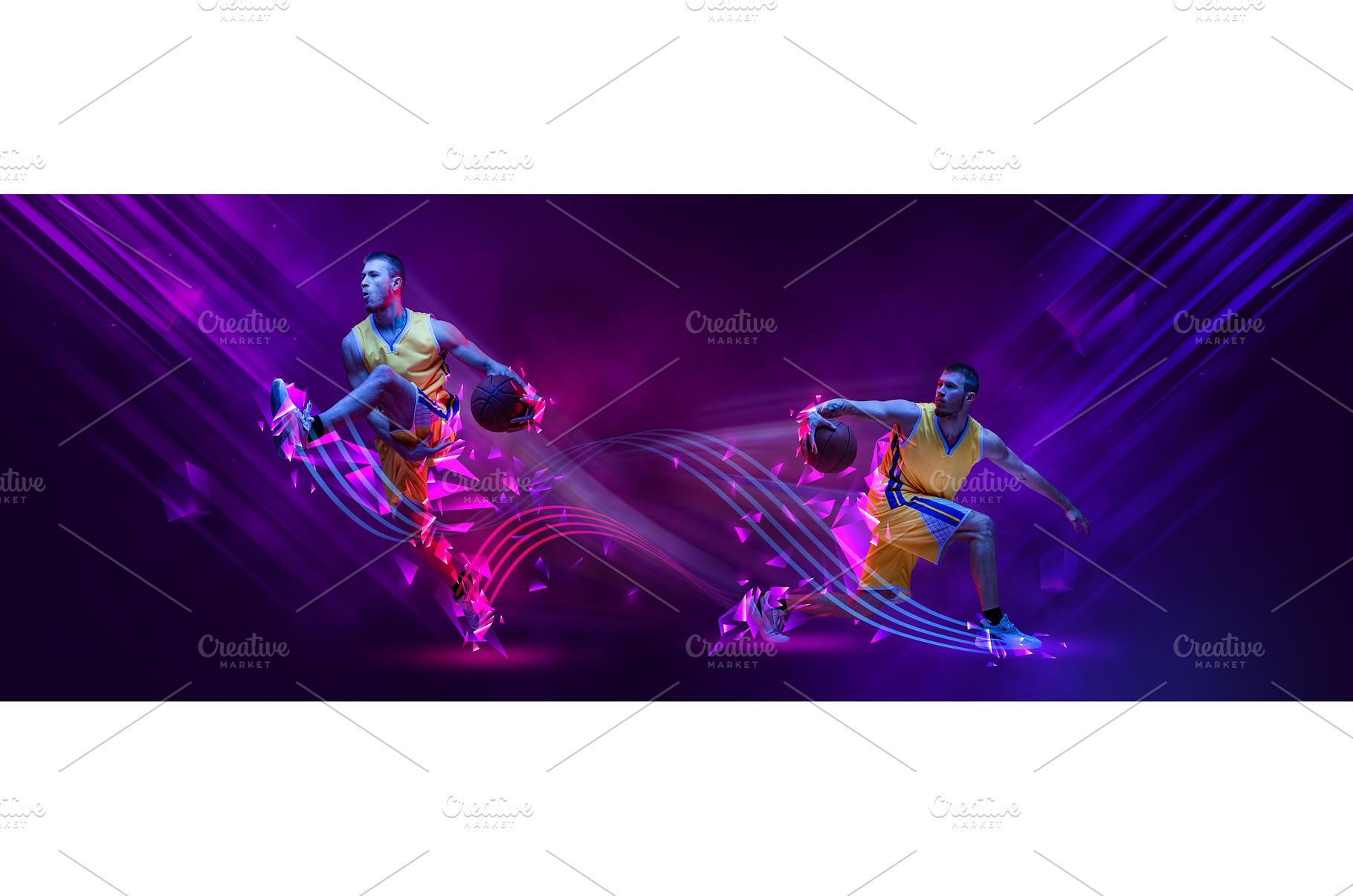 Sport poster with young professional, a Person Photo by Volodymyr Melnyk