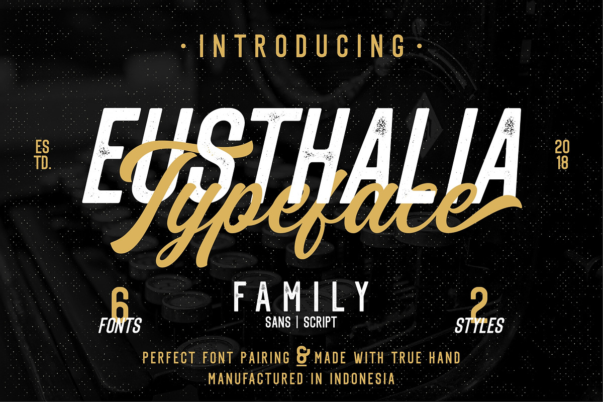 Eusthalia Typeface Family (6 Fonts)