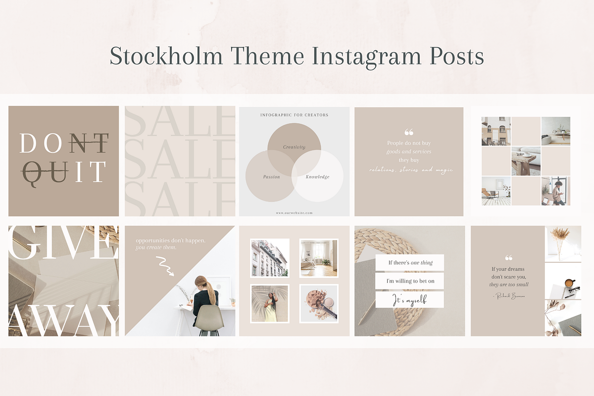 Instagram Bundle - Canva Templates, a Social Media Template by Tegefeldt Design (Photo 5 of 12)