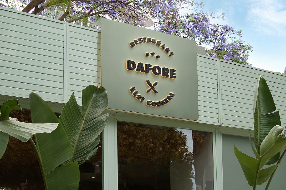 Logo Mockup 3D Sign Restaurant, a Product Mockup by Asylab (Photo 3 of 5)