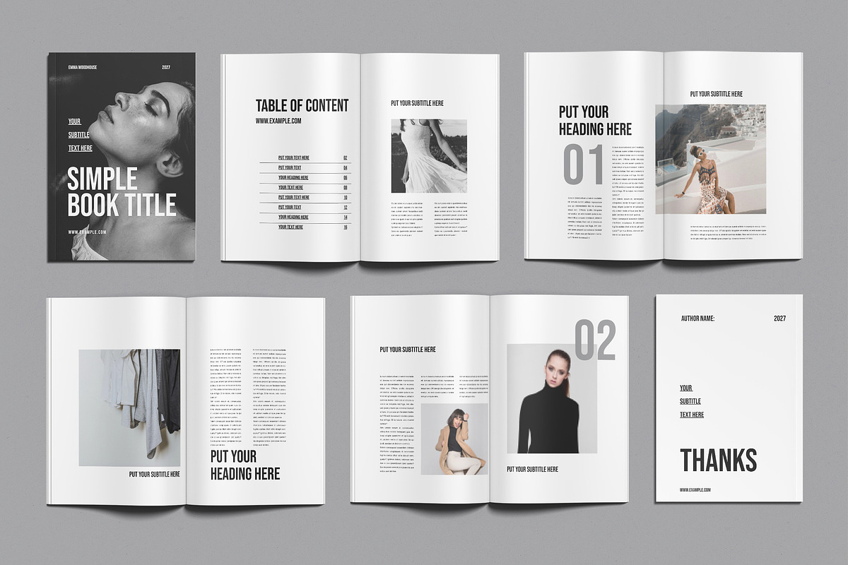 Fashion Book Design Layout, a Magazine Template by ClickPaint_Studio (Photo 1 of 5)