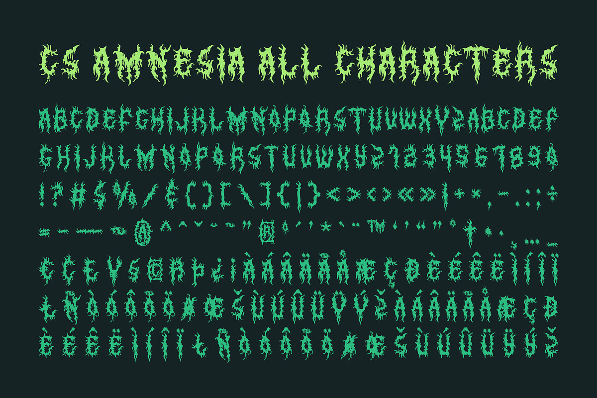 CS Amnesia – Black Metal Font, a Blackletter Font by Craft Supply Co. (Photo 8 of 8)