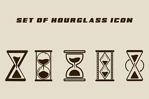 set of isolated hourglass icon, a Branding & Logo Template by zyxroun shop