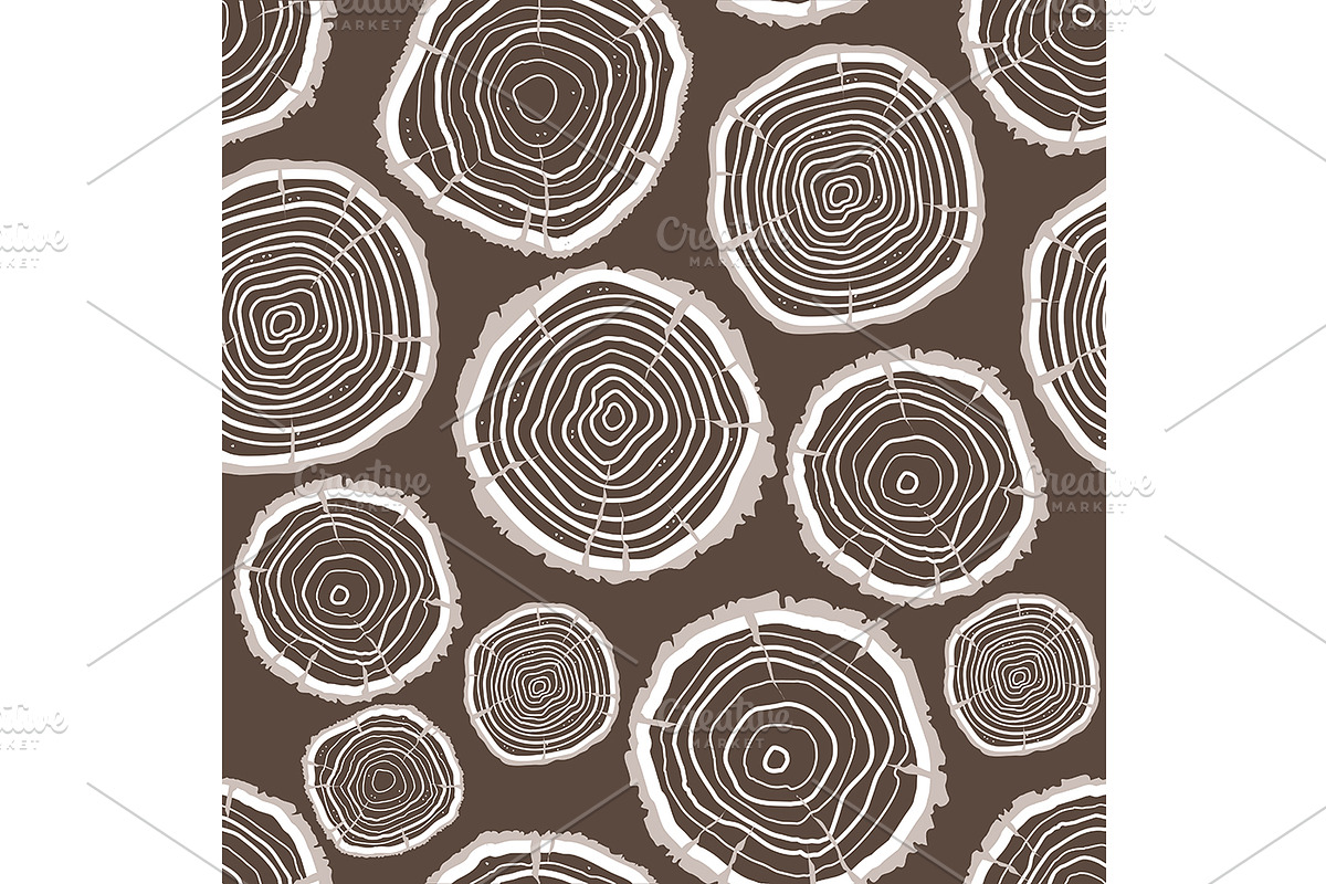 Tree Rings Trunk Pattern, a Pattern Graphic by Vector and Templates