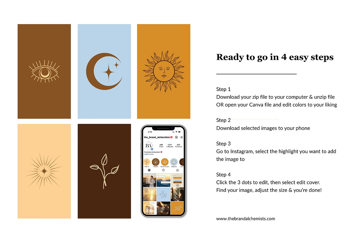 Golden Hour Highlight Covers, a Social Media Template by The Brand Alchemists (Photo 7 of 9)
