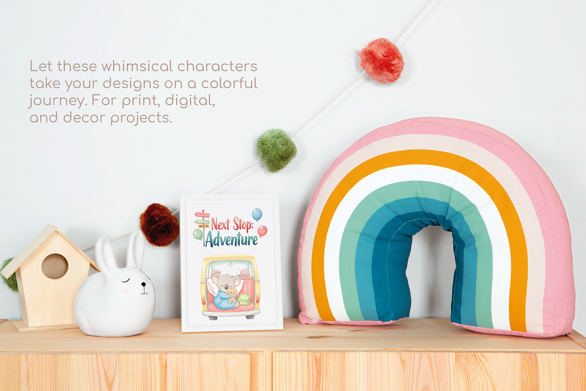 Rainbow Voyage. Cute Animals., an Animal Illustration by lokfrid (Photo 5 of 5)