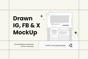 Drawn Social Media Mockup