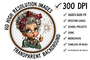 Whimsical Old Lady Birthday Clipart, an Illustration by Craft Nest (Thumbnail 2 of 11)