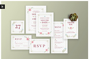 Floral Wedding Invitation Suite, an Invitation Template by Neermana (Thumbnail 1 of 4)