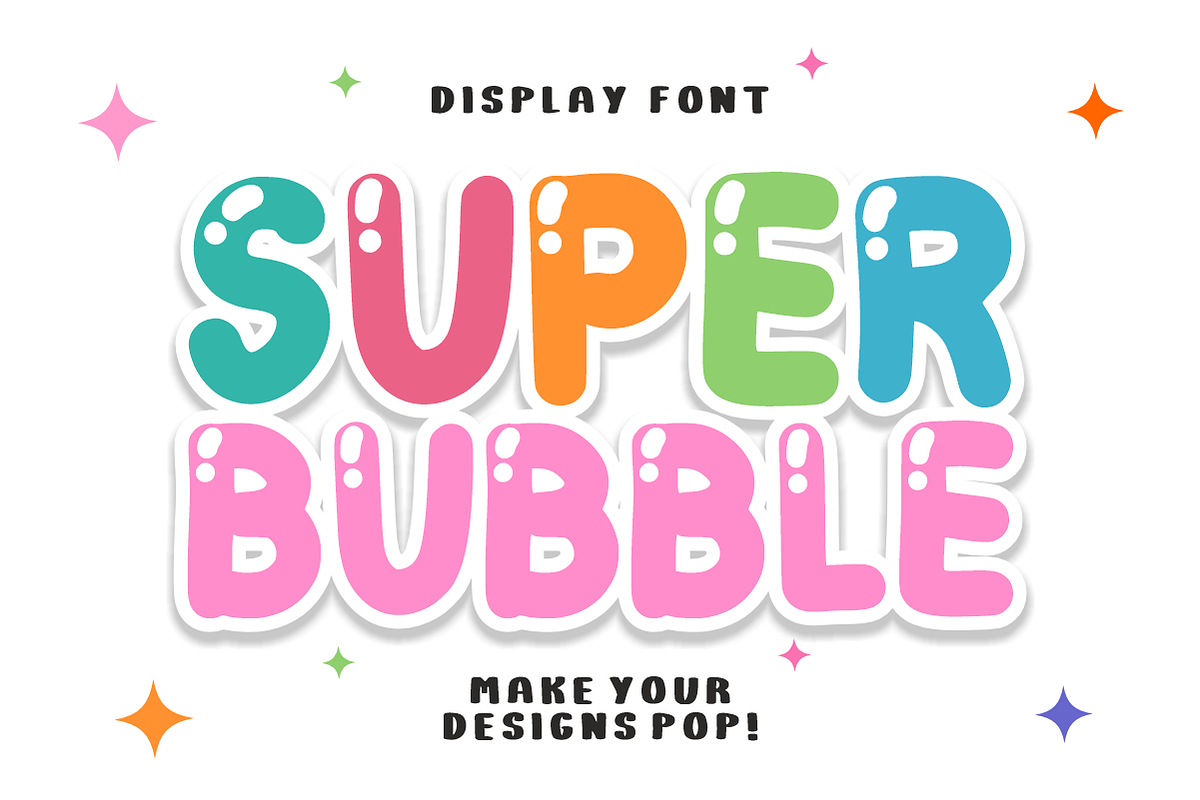 Playful Bubble - Cute Bubble Font, a Handwritten Font by KiddoGlyphs Studio (Photo 3 of 3)