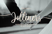 Jolliners - Modern Script Font, a Handwritten Font by Haps Space (Thumbnail 1 of 11)