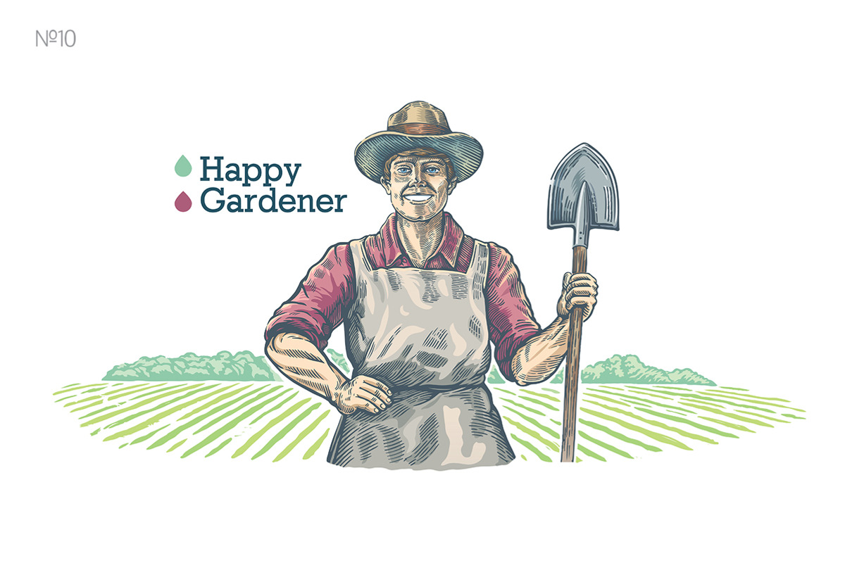 Happy Farmer, a Work Illustration by Countryside life (Photo 11 of 16)