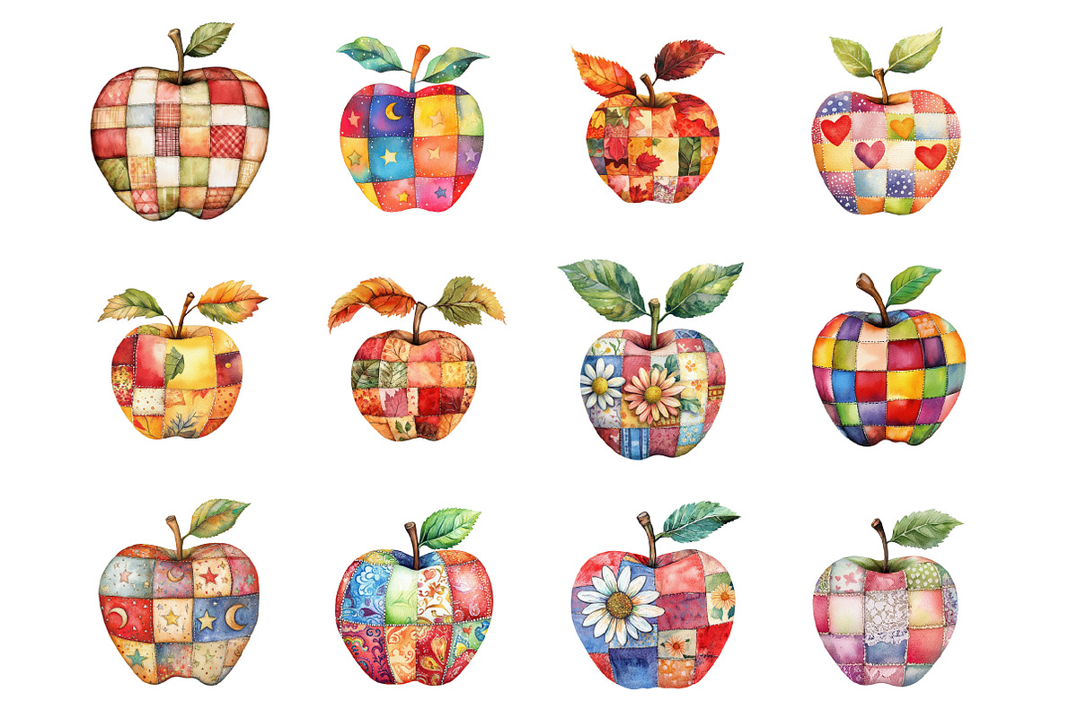 Christmas Apple Patchwork, an Illustration by Design Market (Photo 4 of 4)