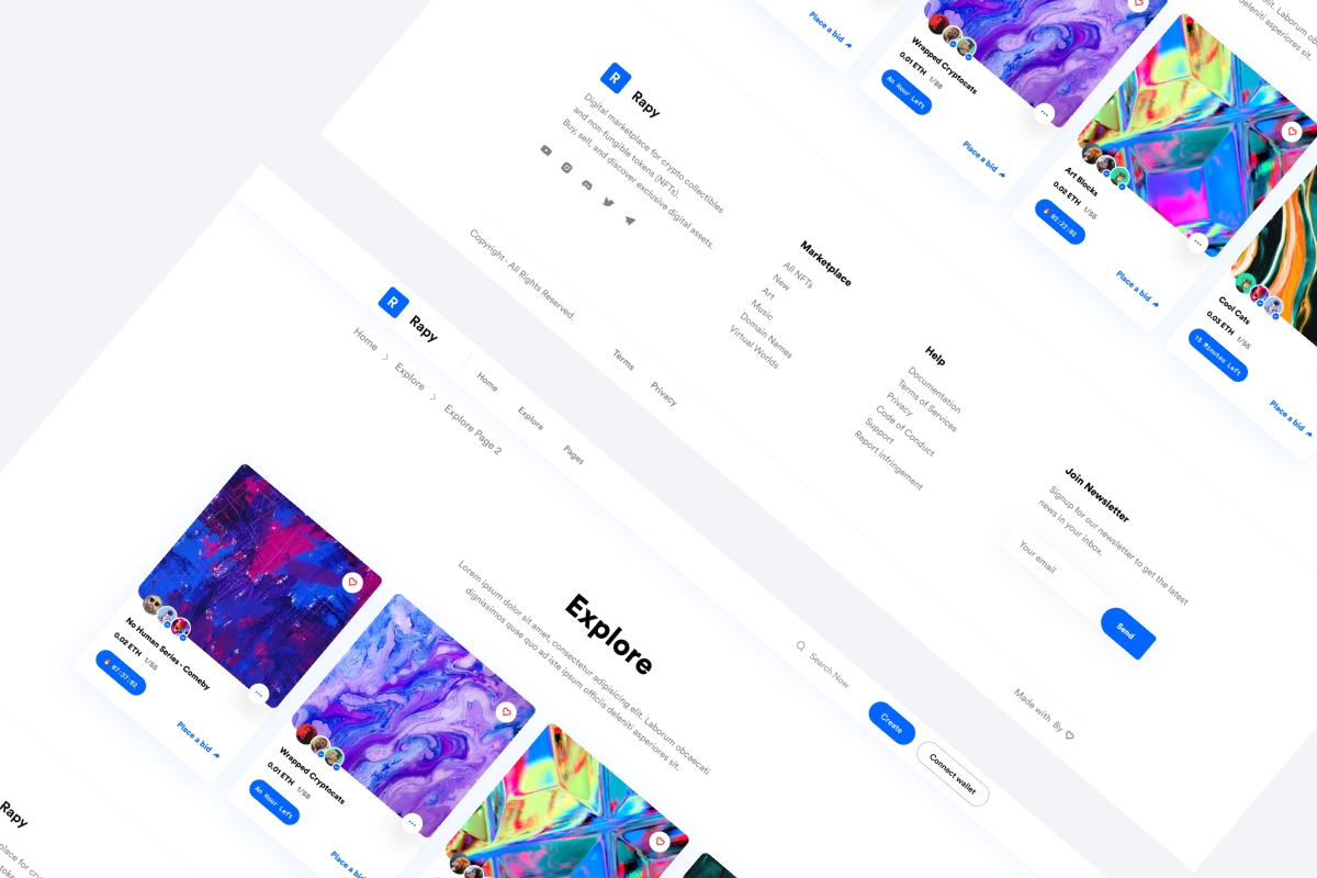 NFT'S Explore UI Kit, an UI Kit Template by ArtGalaxy (Photo 3 of 4)