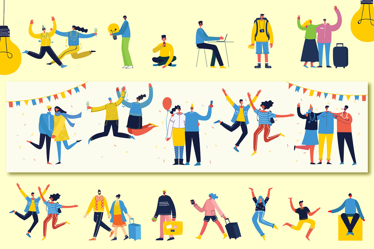 People Bundle, a Person Illustration by Virinaflora (Photo 9 of 9)