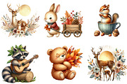 Autumn Forest Animal Sublimation, an Illustration by DreamArtGraphic (Thumbnail 3 of 5)