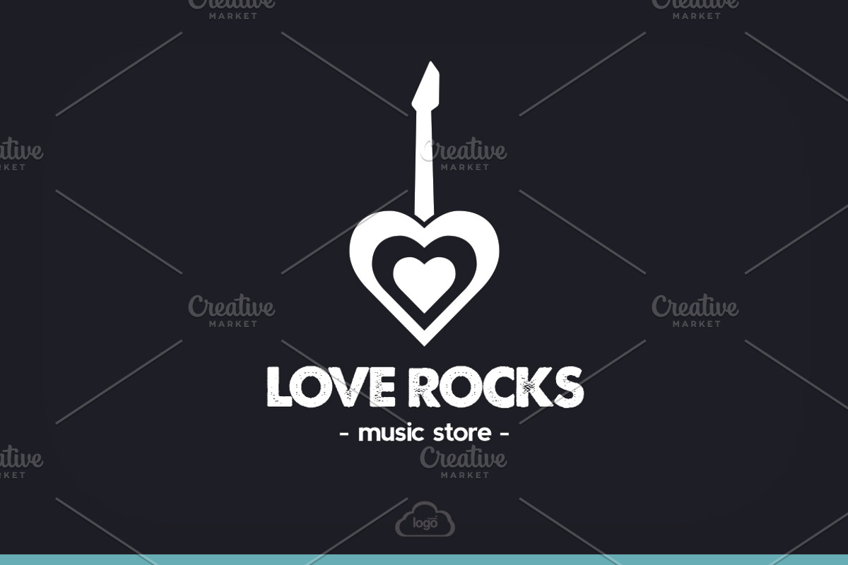 Love Rocks Logo Template, a Branding & Logo Template by Logo Heaven