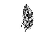 Ornamental Feather SVG Bundle, an Illustration by yasushie (Thumbnail 5 of 31)