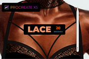 20 lace Procreate Brush Set, a Brush Add-On by Graphics Resources (Thumbnail 7 of 9)