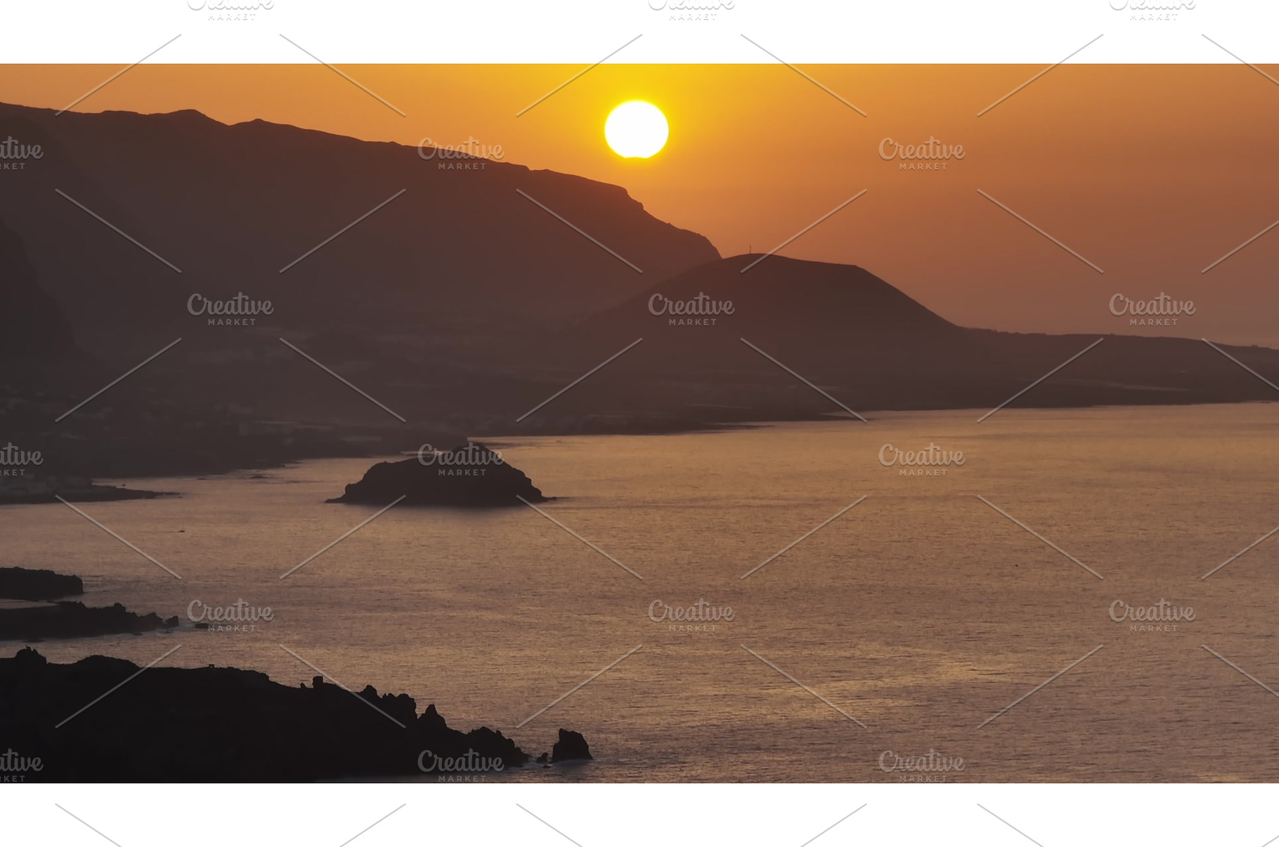 Sun setting over Tenerife, Canary, a Nature Photo by Goinyk