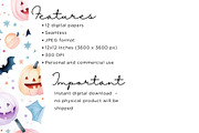 Cute Halloween Seamless Papers, an Illustration by Mashimara (Thumbnail 5 of 6)