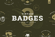 Vintage Badges vol 3, a Branding & Logo Template by blauananas (Thumbnail 1 of 9)