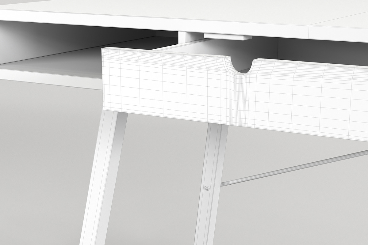 Scandinavian Desk 05, a Furniture 3D Model by maxtracing2 (Photo 11 of 11)