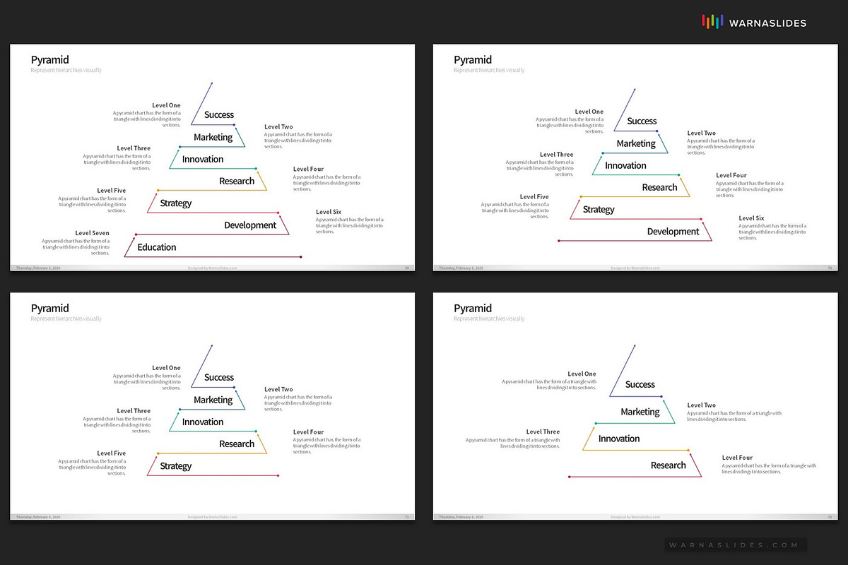 Pyramid Diagram PowerPoint Templates, a Presentation Template by Warna Works (Photo 15 of 23)