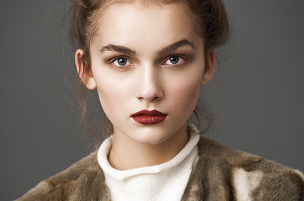 Fashion woman in  brown fur coat pose featuring luxury, attractive, and female, a Beauty & Fashion Photo by Serovphoto