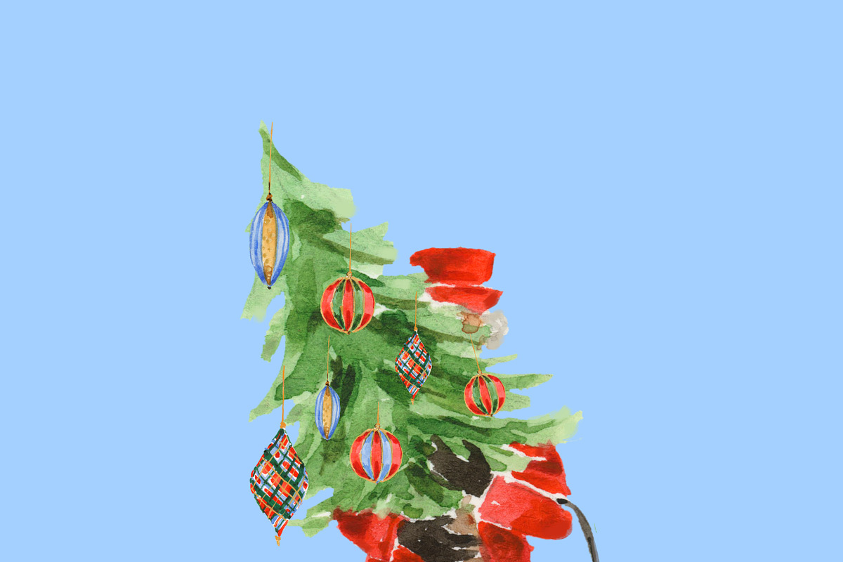 A Royal Holiday Watercolor Clipart, a Decorative Illustration by RhianAwni (Photo 4 of 10)