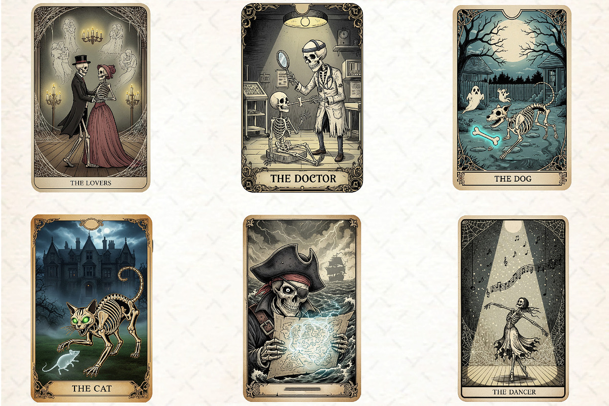 Funny Halloween Tarot Card, an Illustration by DreamCafeArt (Photo 2 of 6)
