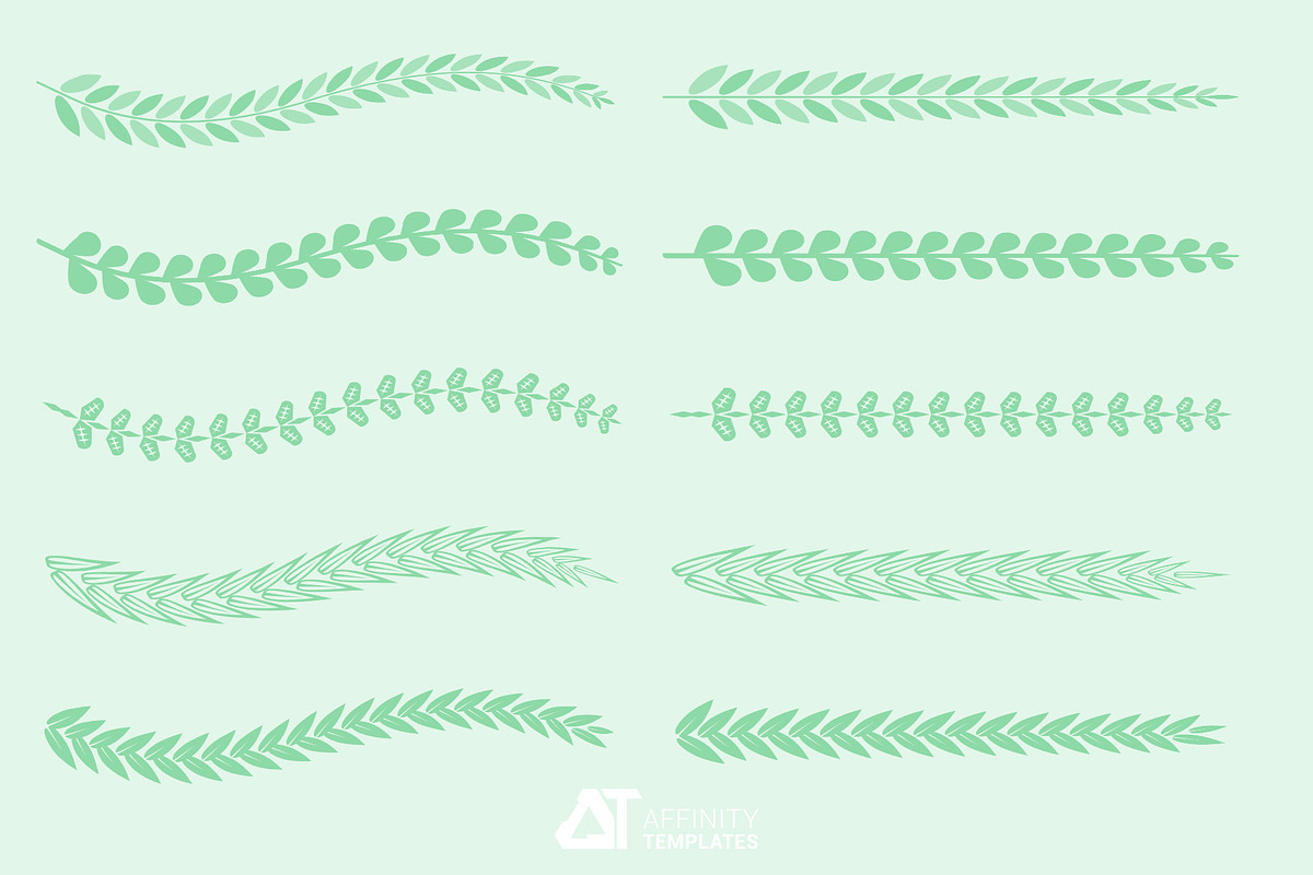 Laurel Brush Pack Affinity Designer, a Brush Add-On by Affinity Templates (Photo 7 of 8)