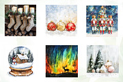 Watercolor Background Christmas Png, an Illustration by CreationArt (Thumbnail 3 of 5)