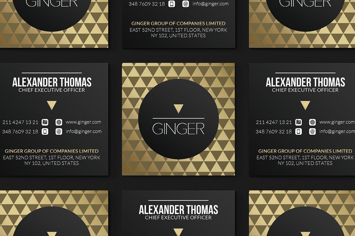 50 Golden Business Cards Bundle, a Business Card Template by Marvel (Photo 17 of 51)