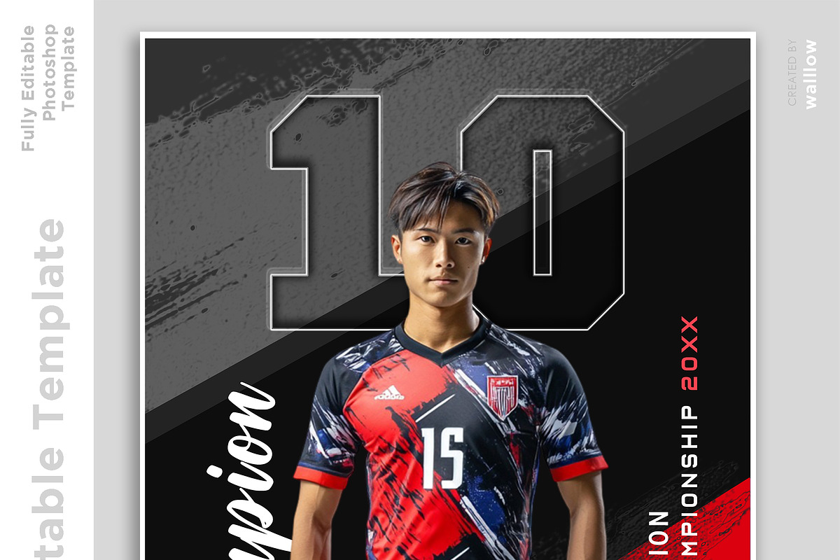 Editable Sports PSD Template, a Poster Template by Walllow Creatives (Photo 2 of 3)