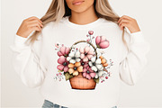 Spring Flower Basket Clipart Png, an Illustration by Craft Nest (Thumbnail 7 of 11)