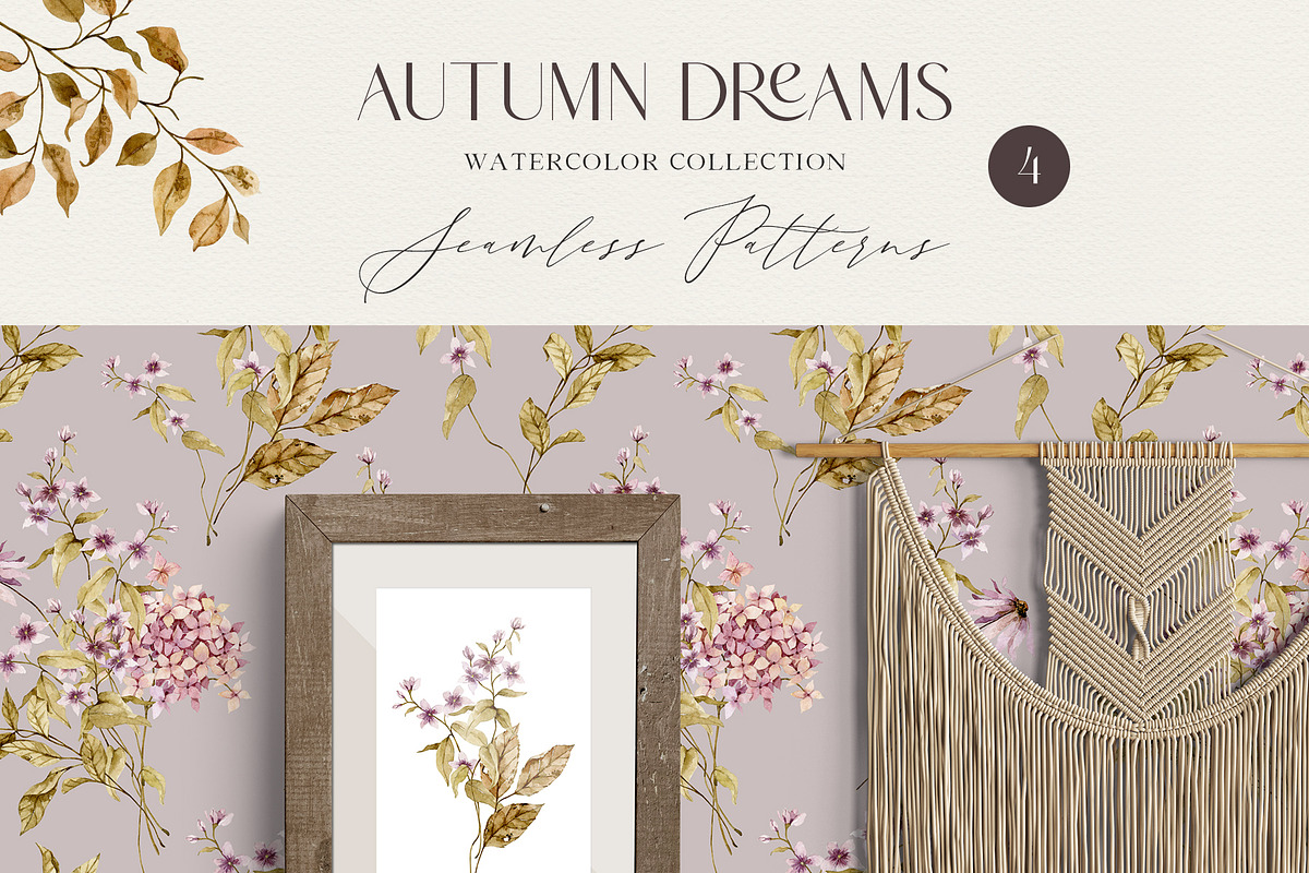 AUTUMN DREAMS watercolor collection, a Seasonal Illustration by long summer (Photo 18 of 18)