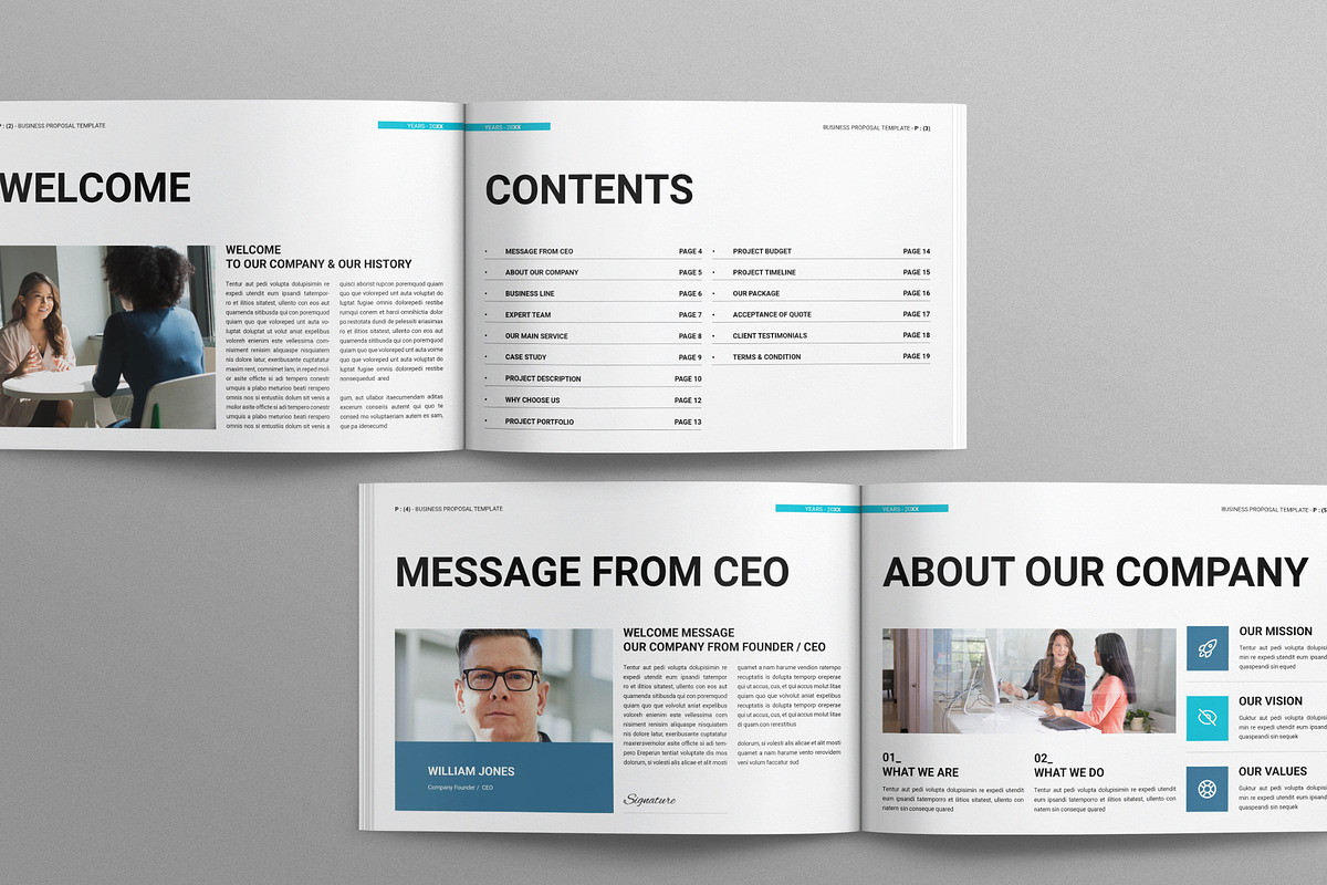 Business Proposal Template Landscape, a Brochure Template by Work-Envance (Photo 3 of 9)