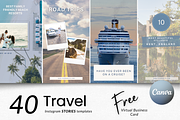 40 Travel Stories Canva Templates, a Social Media Template by Talipic Designs (Thumbnail 1 of 6)