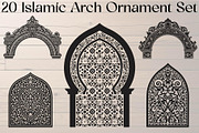 Islamic Arch Ornament Set, an Object Graphic by Creativeshirt (Thumbnail 1 of 18)