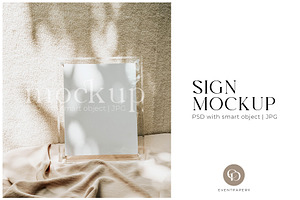 Table Sign Mockup 8x10