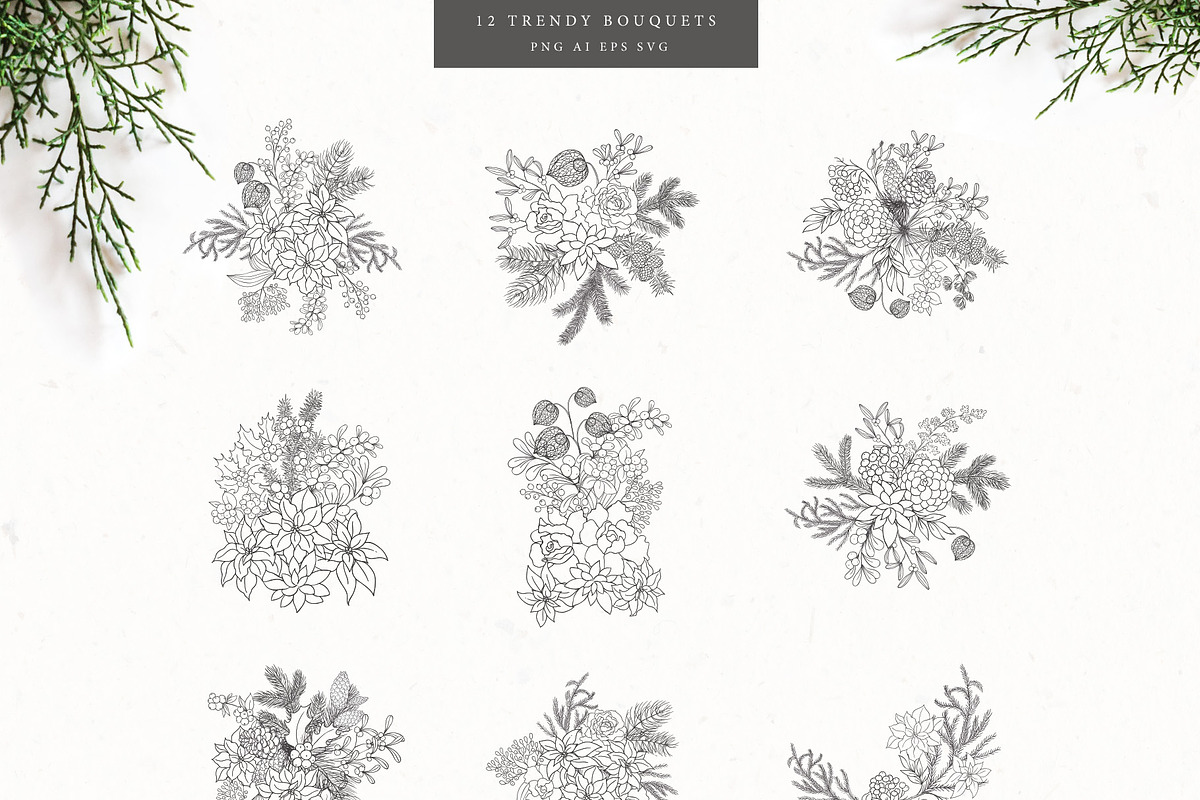 Сool CHRISTMAS Bundle., a Seasonal Illustration by Designwork (Photo 24 of 73)