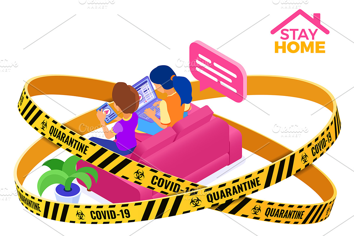 Covid-19 Coronavirus Stop Stay Home, an Education Illustration by TAlex (Photo 8 of 16)
