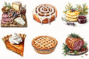 Watercolor Autumn Food clipart, an Illustration by OK Design (Thumbnail 4 of 5)