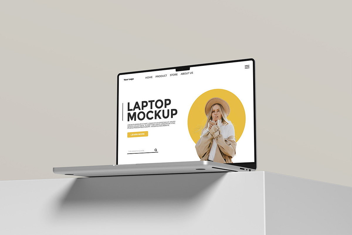 Laptop Mockup, a Device Mockup by ZifaraDesign (Photo 4 of 5)