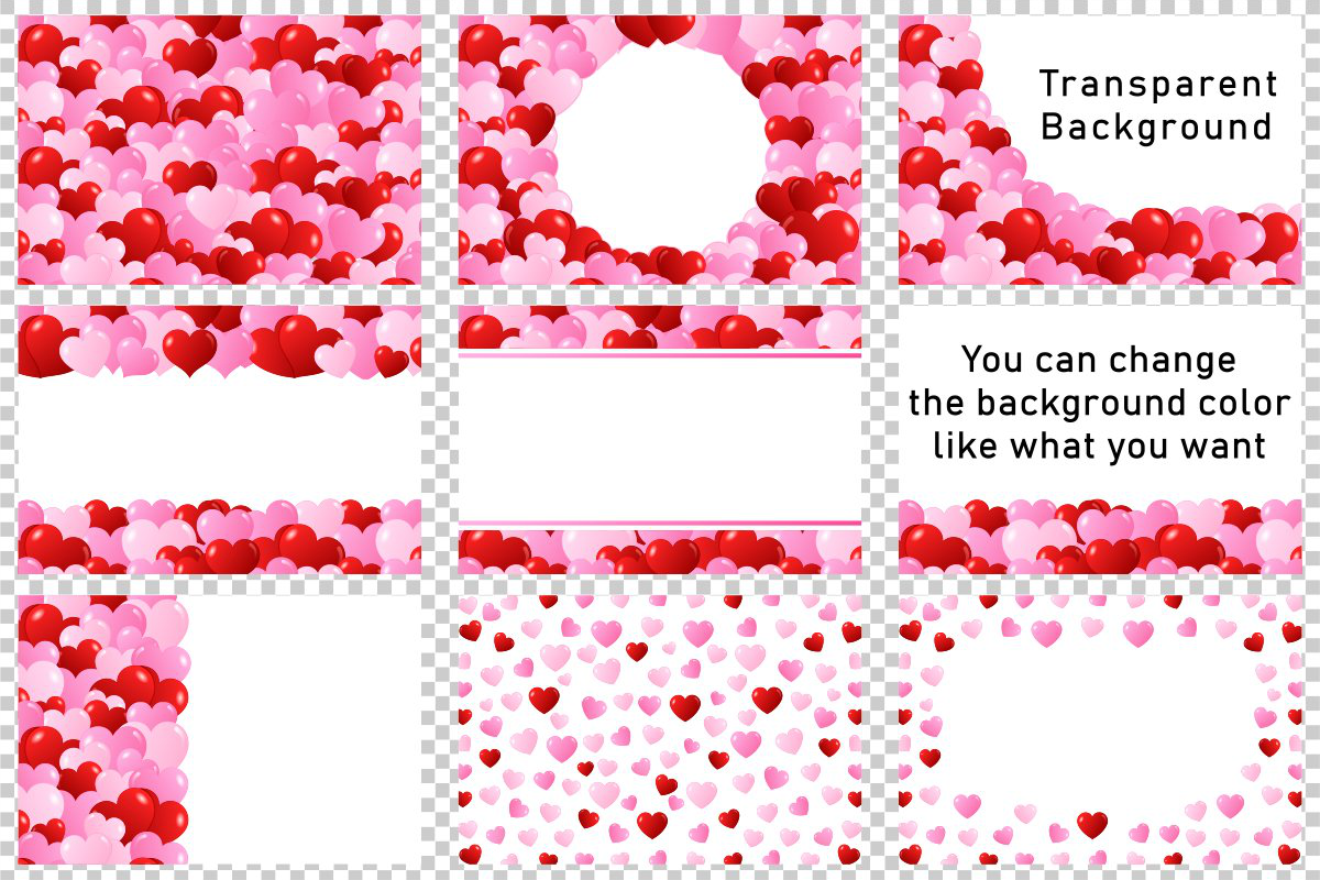 Valentine Pattern Background Bundle, a Background Photo by D2PUTRI (Photo 7 of 13)