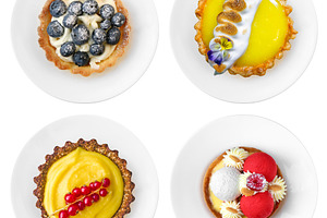 Delicious fruit and cupcake dessert, a Food & Drink Photo by BOOCYS