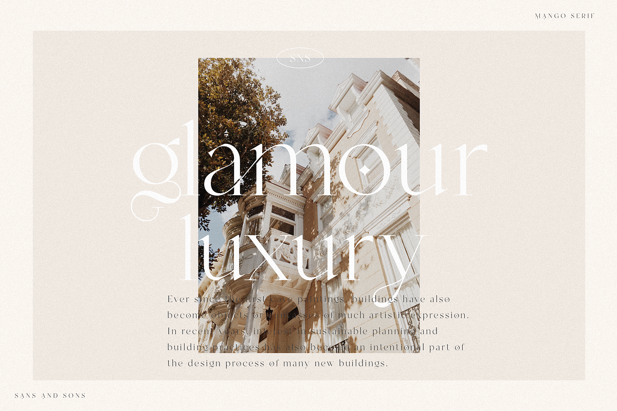 Mango - Modern Serif, a Serif Font by Sans & Sons (Photo 2 of 10)